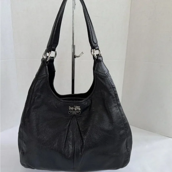 Coach G1271- 21225 Madison Maggie Black Leather Hobo Shoulder Tote Bag Supple - Picture 13 of 13